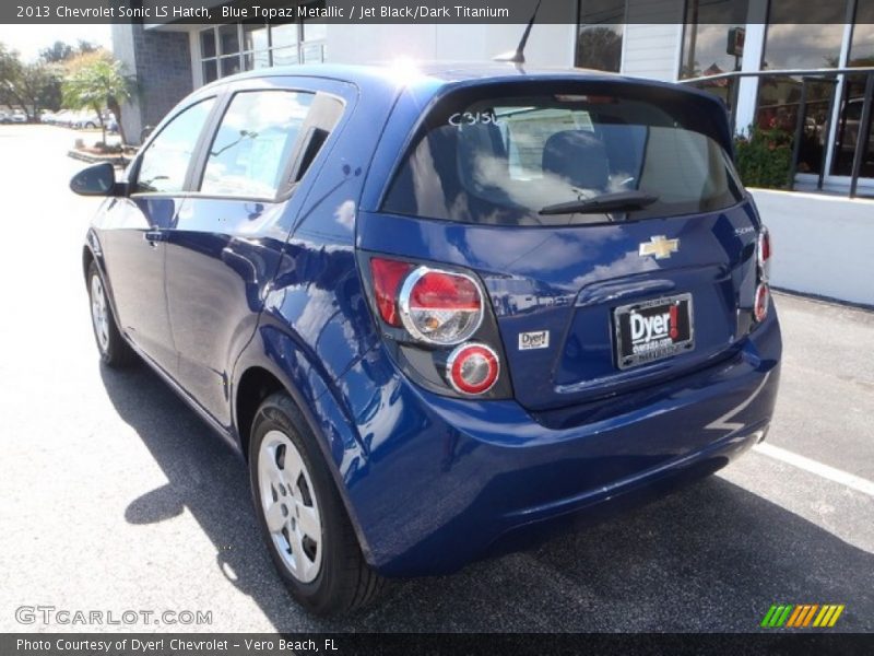 Blue Topaz Metallic / Jet Black/Dark Titanium 2013 Chevrolet Sonic LS Hatch
