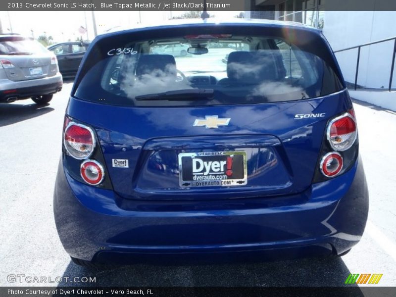 Blue Topaz Metallic / Jet Black/Dark Titanium 2013 Chevrolet Sonic LS Hatch