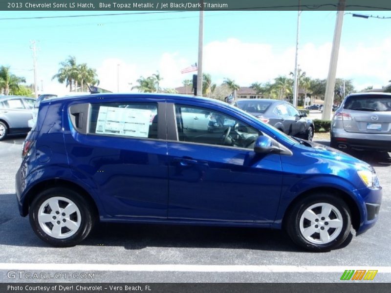 Blue Topaz Metallic / Jet Black/Dark Titanium 2013 Chevrolet Sonic LS Hatch