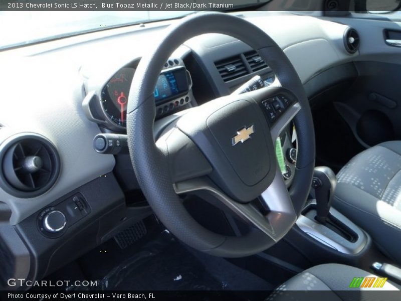 Blue Topaz Metallic / Jet Black/Dark Titanium 2013 Chevrolet Sonic LS Hatch