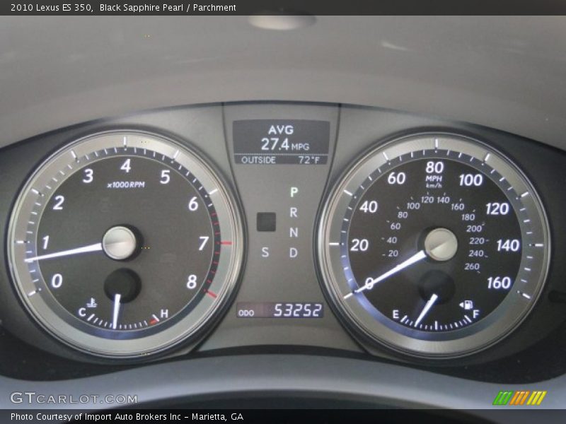 Black Sapphire Pearl / Parchment 2010 Lexus ES 350
