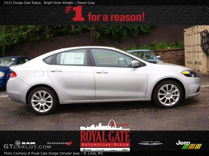 Bright Silver Metallic / Diesel Gray 2013 Dodge Dart Rallye