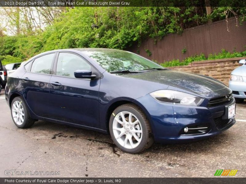True Blue Pearl Coat / Black/Light Diesel Gray 2013 Dodge Dart SXT