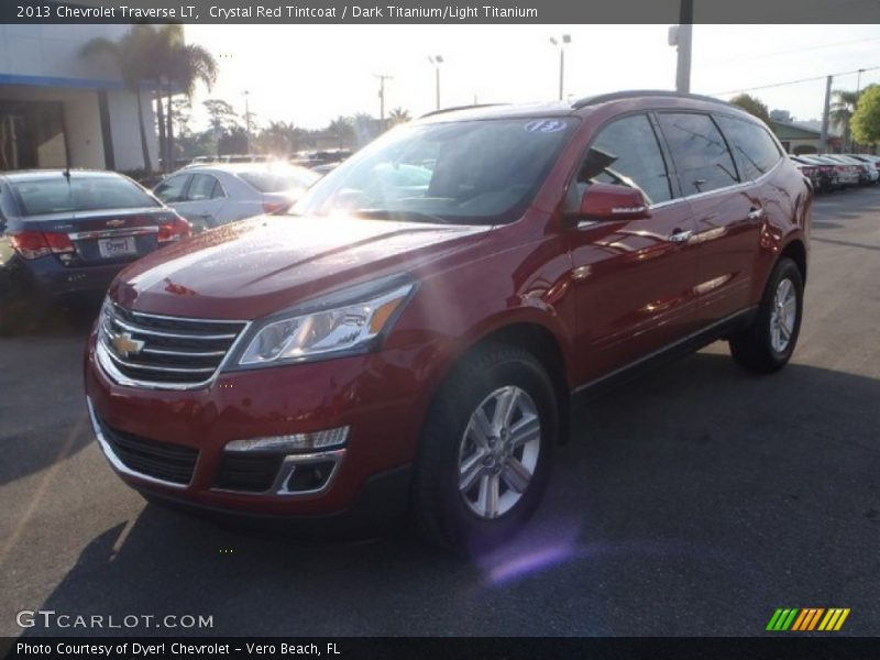 Crystal Red Tintcoat / Dark Titanium/Light Titanium 2013 Chevrolet Traverse LT