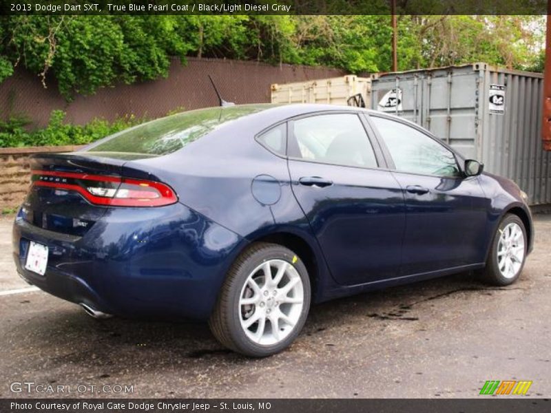 True Blue Pearl Coat / Black/Light Diesel Gray 2013 Dodge Dart SXT