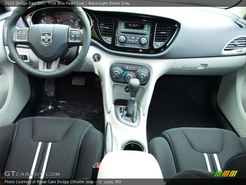 True Blue Pearl Coat / Black/Light Diesel Gray 2013 Dodge Dart SXT
