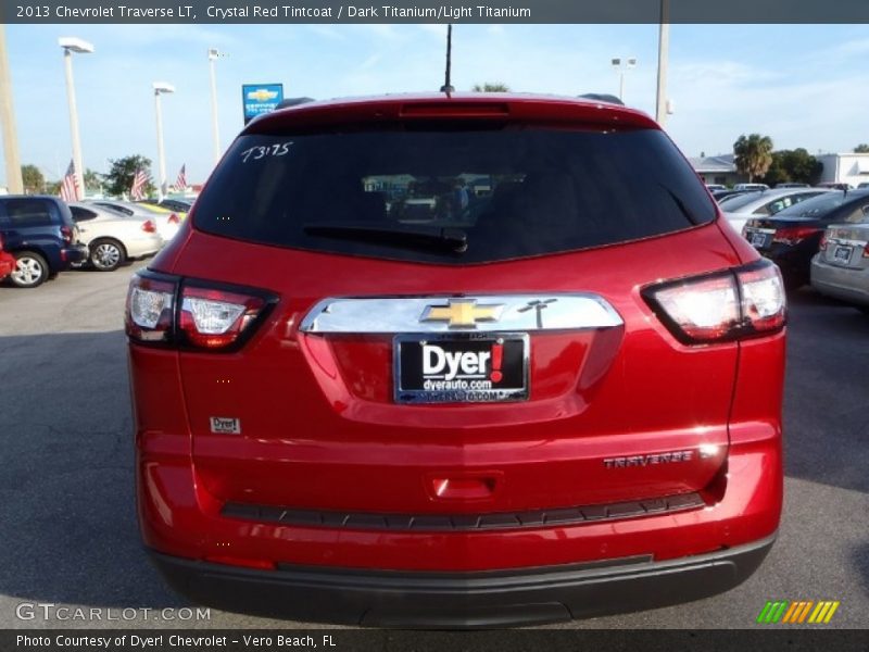Crystal Red Tintcoat / Dark Titanium/Light Titanium 2013 Chevrolet Traverse LT