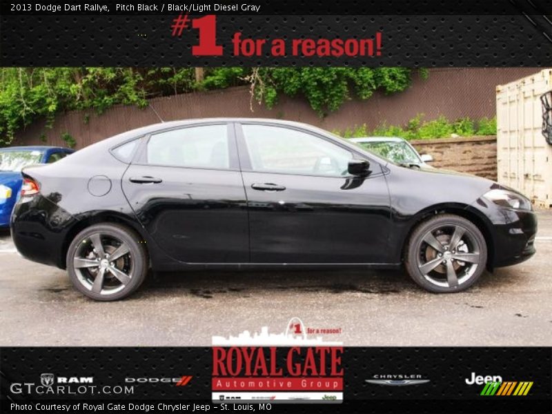 Pitch Black / Black/Light Diesel Gray 2013 Dodge Dart Rallye
