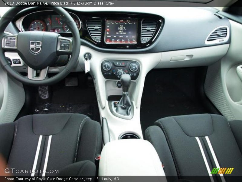 Pitch Black / Black/Light Diesel Gray 2013 Dodge Dart Rallye
