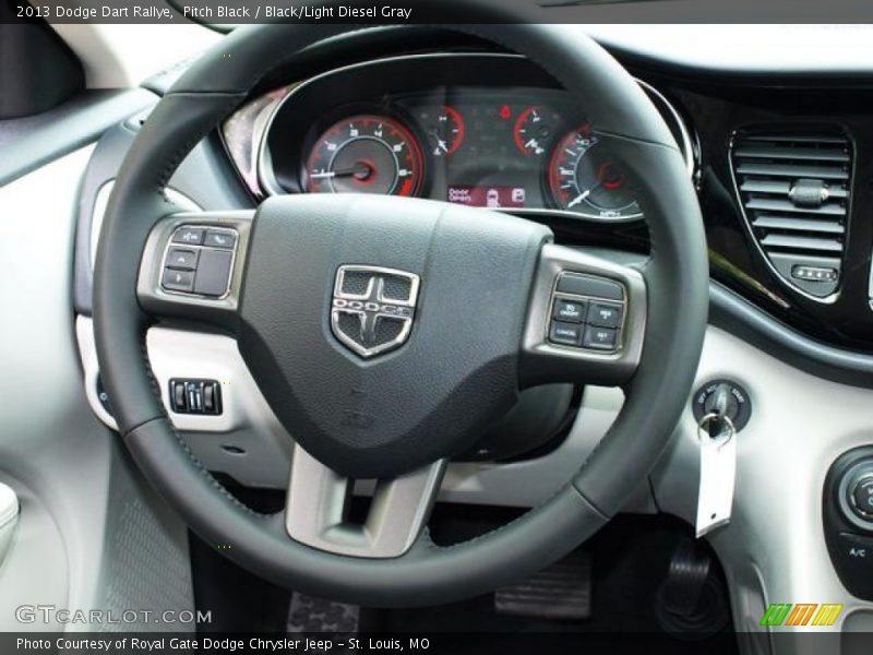 Pitch Black / Black/Light Diesel Gray 2013 Dodge Dart Rallye
