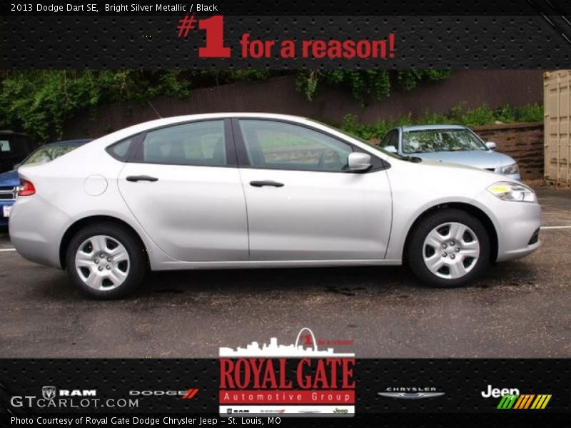 Bright Silver Metallic / Black 2013 Dodge Dart SE