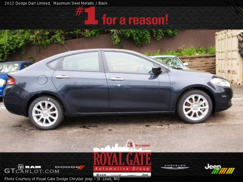 Maximum Steel Metallic / Black 2013 Dodge Dart Limited