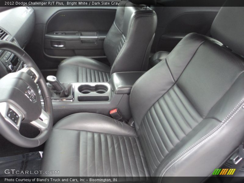 Bright White / Dark Slate Gray 2012 Dodge Challenger R/T Plus