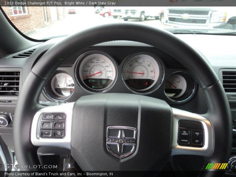 Bright White / Dark Slate Gray 2012 Dodge Challenger R/T Plus
