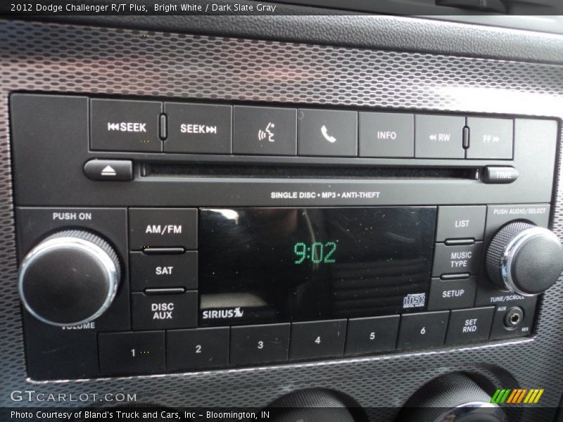 Bright White / Dark Slate Gray 2012 Dodge Challenger R/T Plus