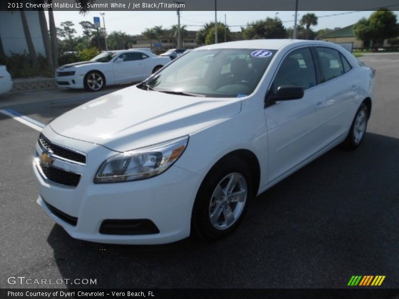 Summit White / Jet Black/Titanium 2013 Chevrolet Malibu LS