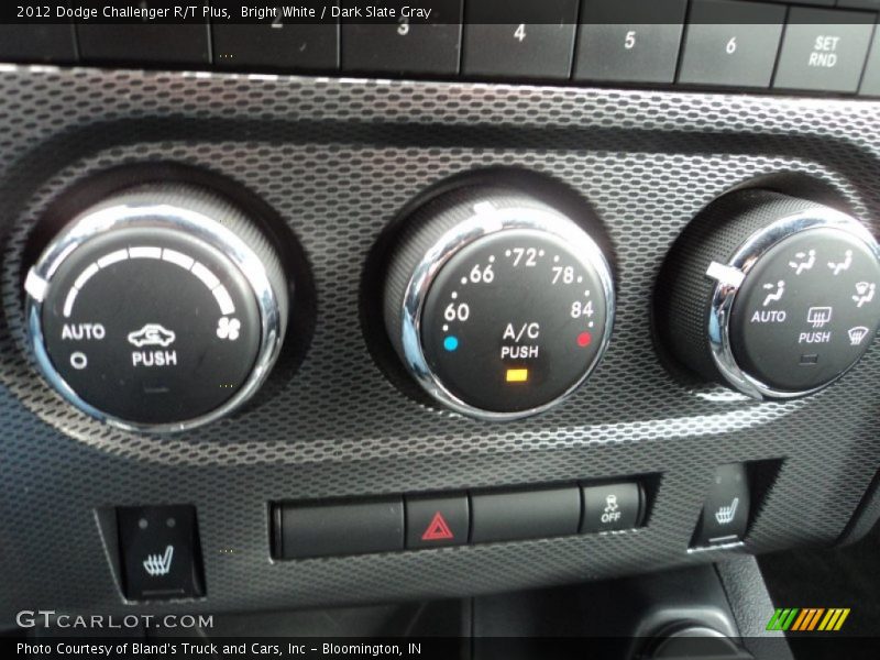 Bright White / Dark Slate Gray 2012 Dodge Challenger R/T Plus