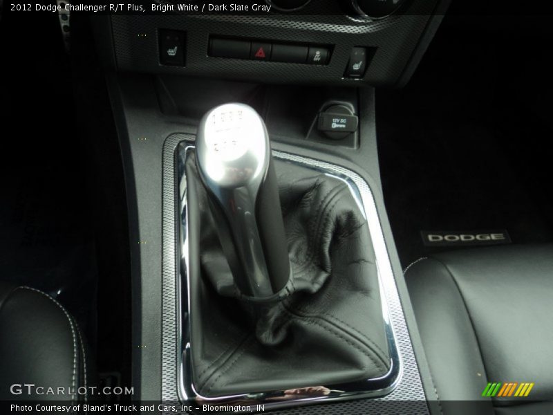 Bright White / Dark Slate Gray 2012 Dodge Challenger R/T Plus