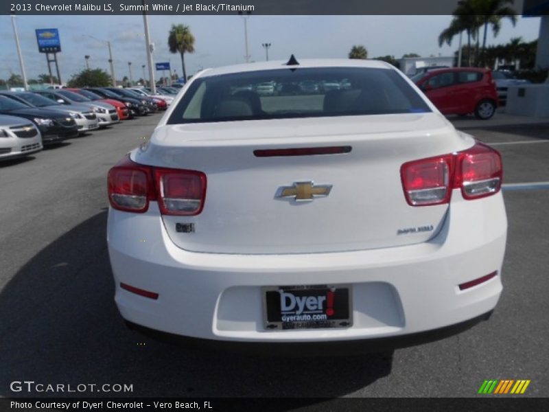 Summit White / Jet Black/Titanium 2013 Chevrolet Malibu LS