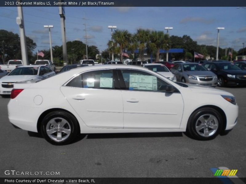 Summit White / Jet Black/Titanium 2013 Chevrolet Malibu LS