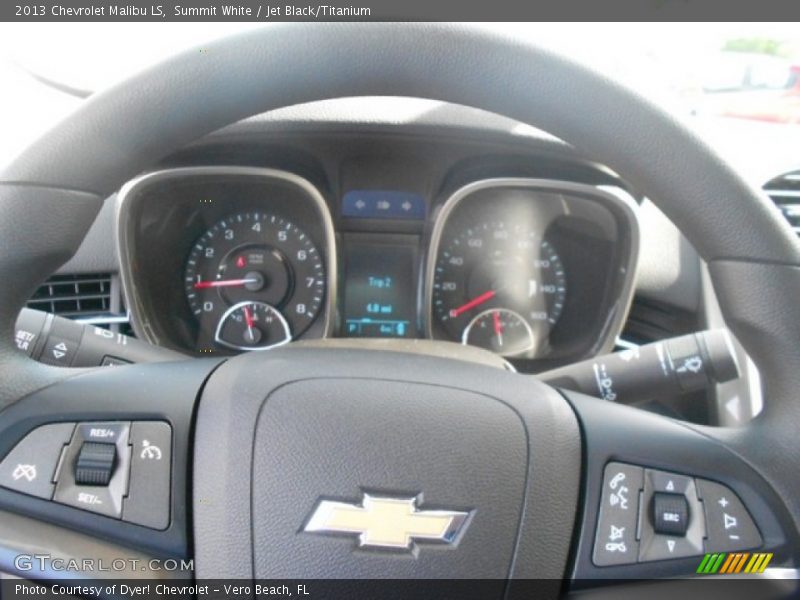 Summit White / Jet Black/Titanium 2013 Chevrolet Malibu LS
