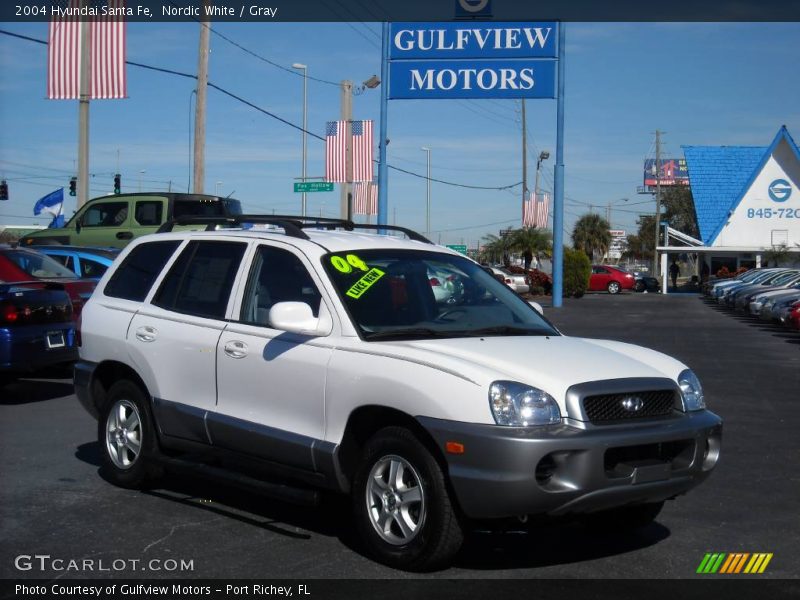 Nordic White / Gray 2004 Hyundai Santa Fe