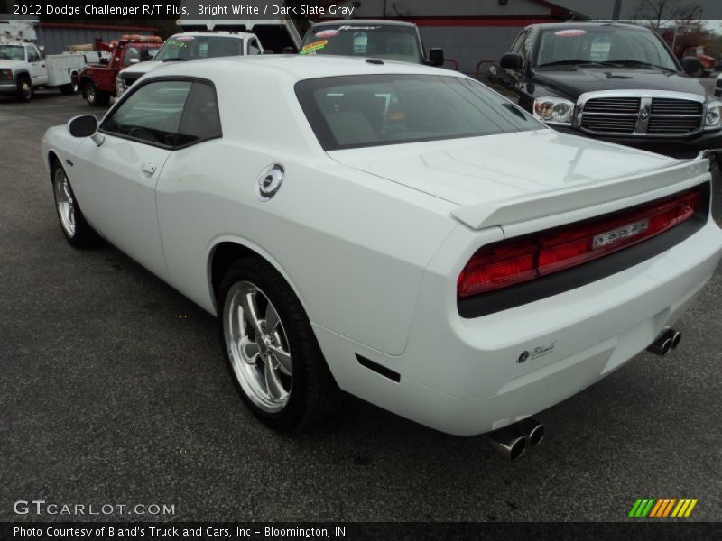 Bright White / Dark Slate Gray 2012 Dodge Challenger R/T Plus