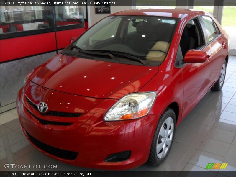 Barcelona Red Pearl / Dark Charcoal 2008 Toyota Yaris S Sedan