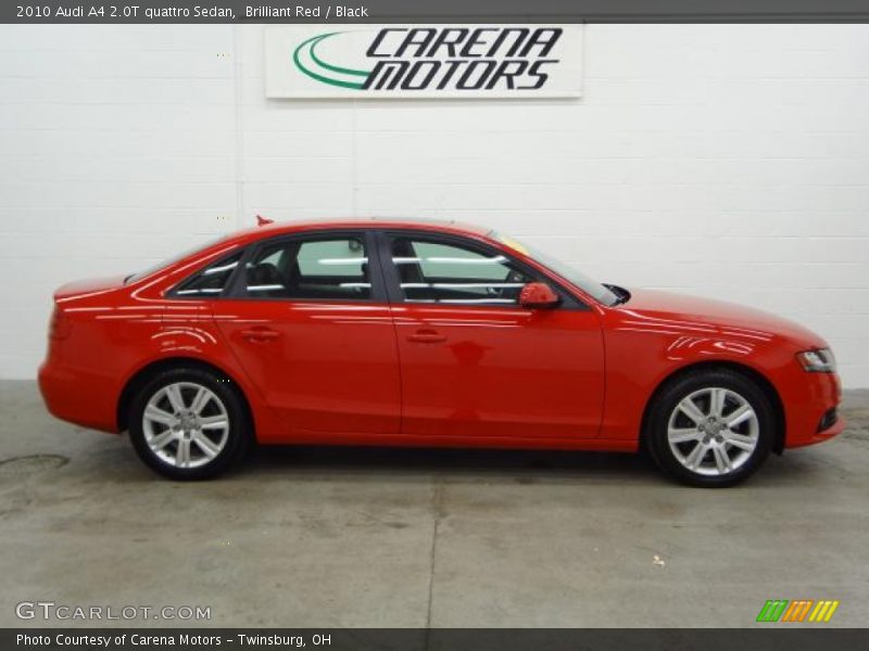 Brilliant Red / Black 2010 Audi A4 2.0T quattro Sedan