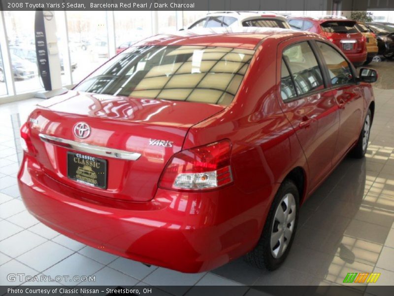 Barcelona Red Pearl / Dark Charcoal 2008 Toyota Yaris S Sedan