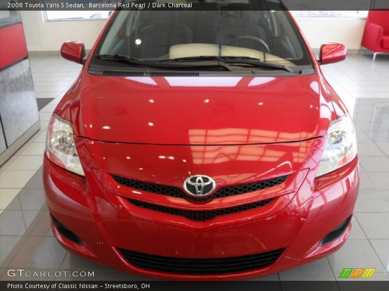 Barcelona Red Pearl / Dark Charcoal 2008 Toyota Yaris S Sedan