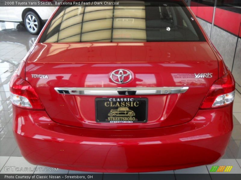 Barcelona Red Pearl / Dark Charcoal 2008 Toyota Yaris S Sedan