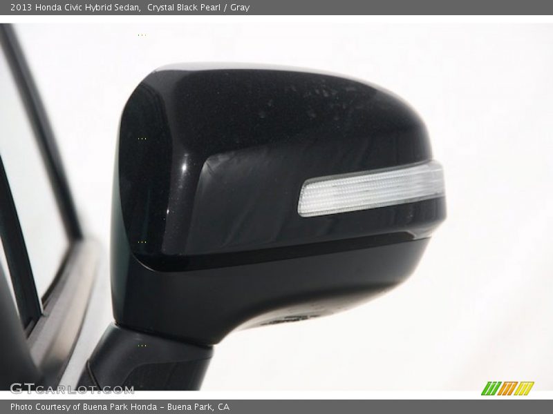 Crystal Black Pearl / Gray 2013 Honda Civic Hybrid Sedan