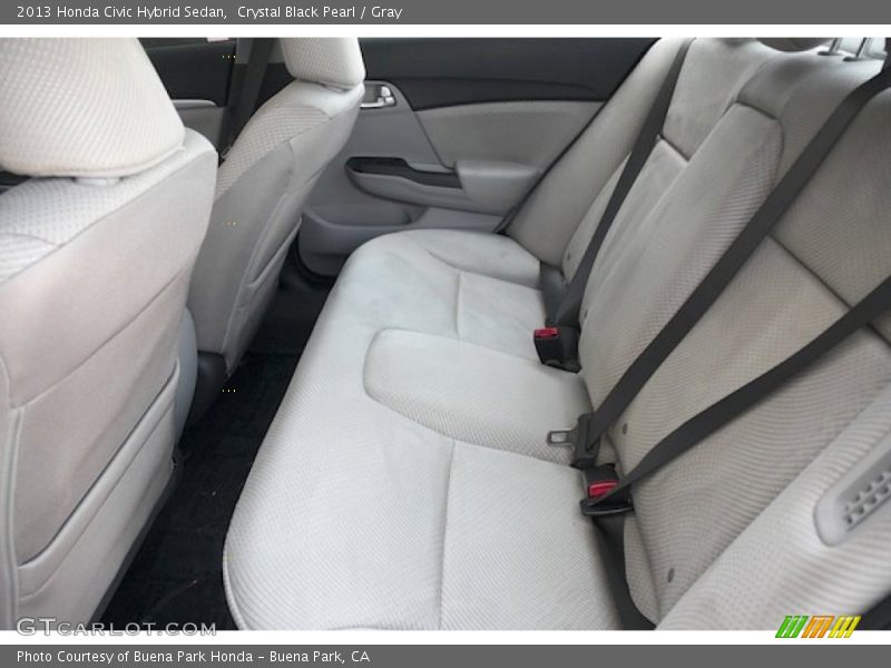 Crystal Black Pearl / Gray 2013 Honda Civic Hybrid Sedan
