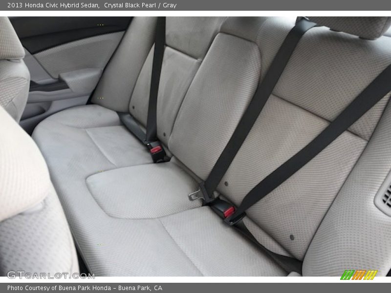 Crystal Black Pearl / Gray 2013 Honda Civic Hybrid Sedan