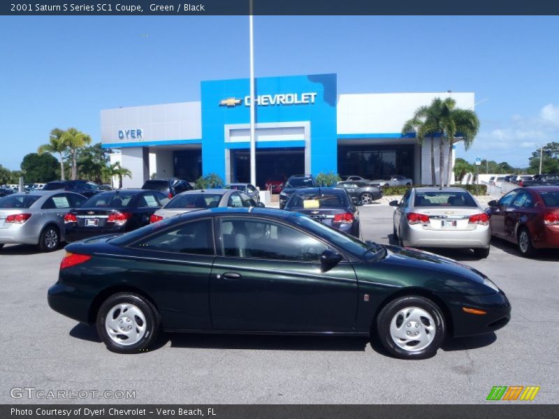 Green / Black 2001 Saturn S Series SC1 Coupe