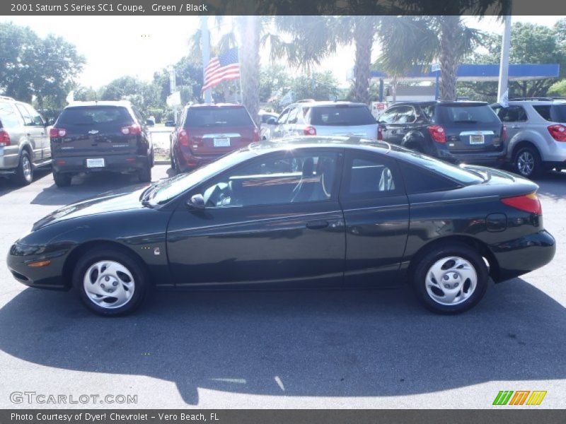 Green / Black 2001 Saturn S Series SC1 Coupe