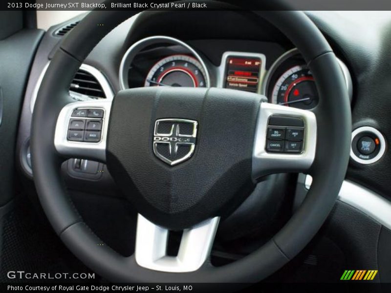 Brilliant Black Crystal Pearl / Black 2013 Dodge Journey SXT Blacktop