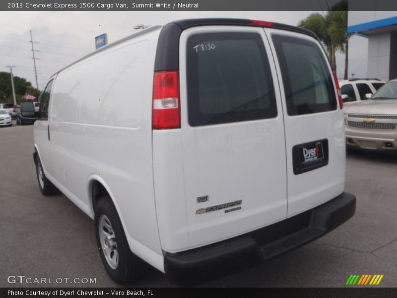 Summit White / Neutral 2013 Chevrolet Express 1500 Cargo Van