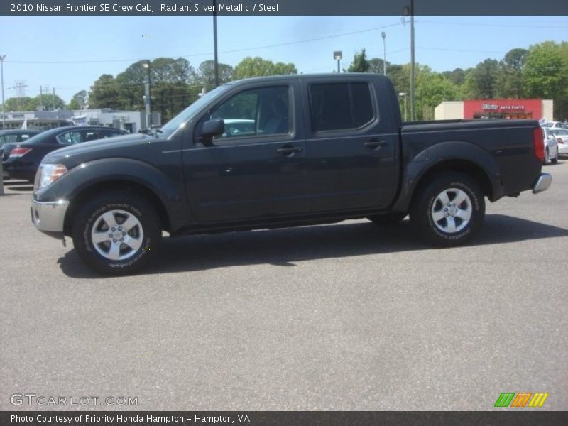 Radiant Silver Metallic / Steel 2010 Nissan Frontier SE Crew Cab