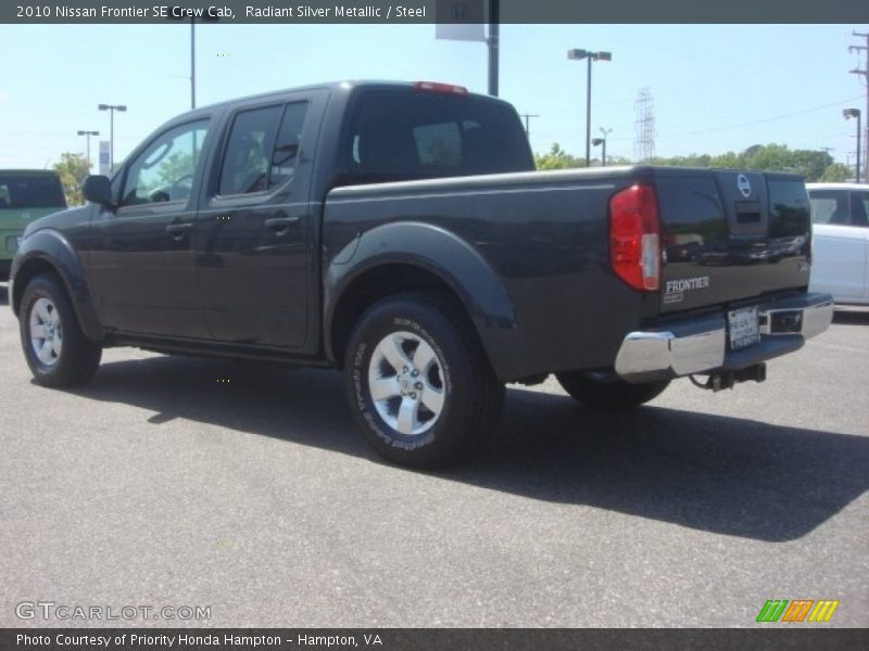 Radiant Silver Metallic / Steel 2010 Nissan Frontier SE Crew Cab