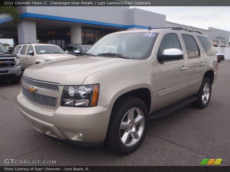 Champagne Silver Metallic / Light Cashmere/Dark Cashmere 2013 Chevrolet Tahoe LT