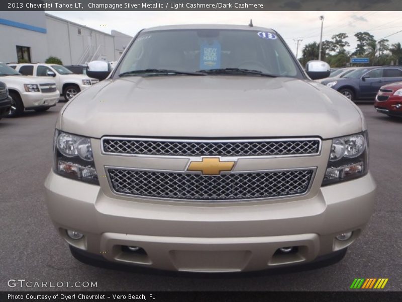 Champagne Silver Metallic / Light Cashmere/Dark Cashmere 2013 Chevrolet Tahoe LT