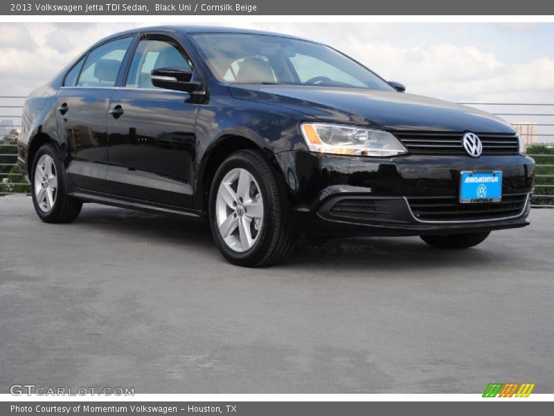 Black Uni / Cornsilk Beige 2013 Volkswagen Jetta TDI Sedan