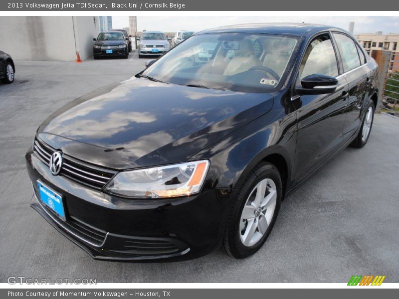 Black Uni / Cornsilk Beige 2013 Volkswagen Jetta TDI Sedan