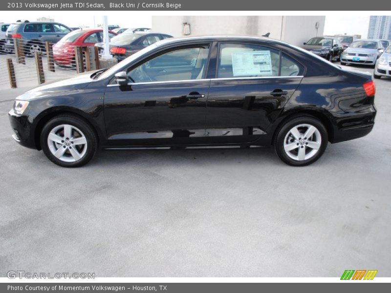 Black Uni / Cornsilk Beige 2013 Volkswagen Jetta TDI Sedan