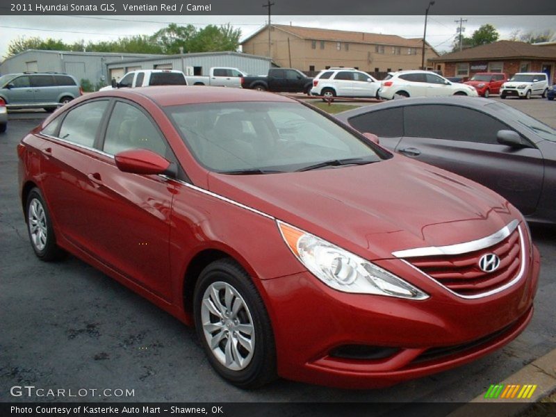 Venetian Red / Camel 2011 Hyundai Sonata GLS