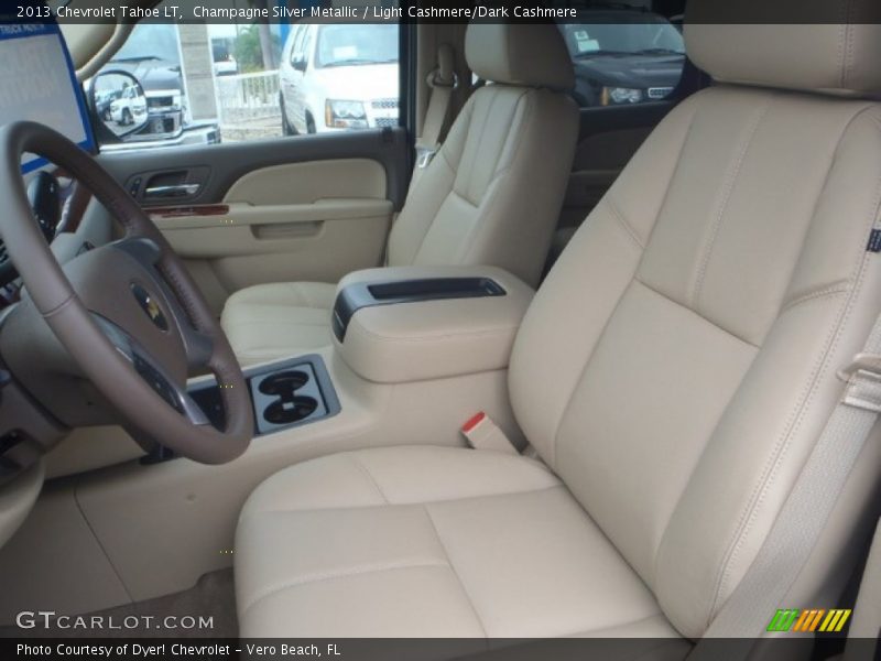 Champagne Silver Metallic / Light Cashmere/Dark Cashmere 2013 Chevrolet Tahoe LT