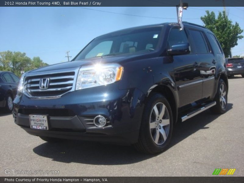 Bali Blue Pearl / Gray 2012 Honda Pilot Touring 4WD