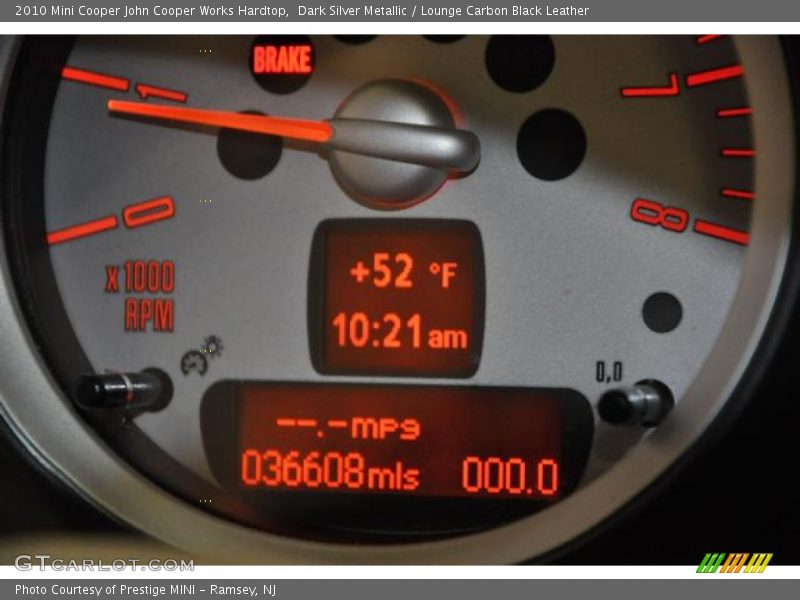 Dark Silver Metallic / Lounge Carbon Black Leather 2010 Mini Cooper John Cooper Works Hardtop